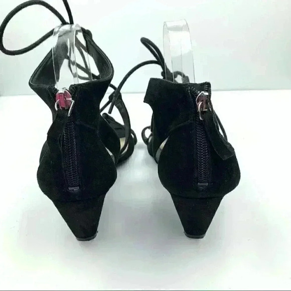 Nine West Pasa heels size 10 black suede wedges - Picture 3 of 12